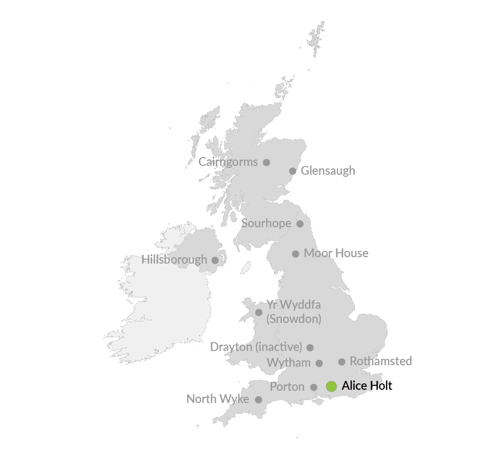 Alice Holt locator map