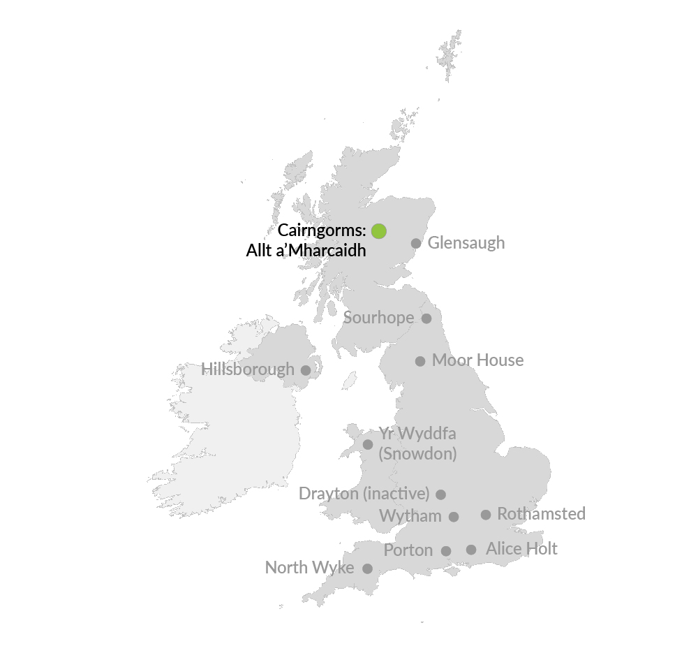 Allt a'Mharcaidh locator map