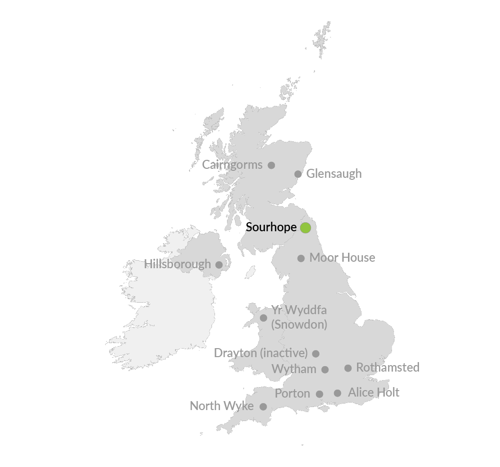 Sourhope locator map