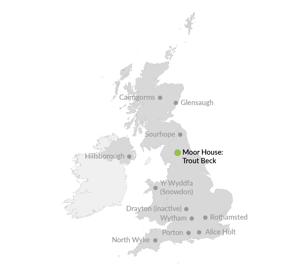 Trout Beck locator map