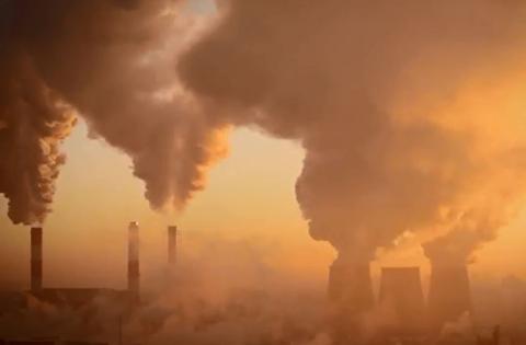 Pollution from a power station