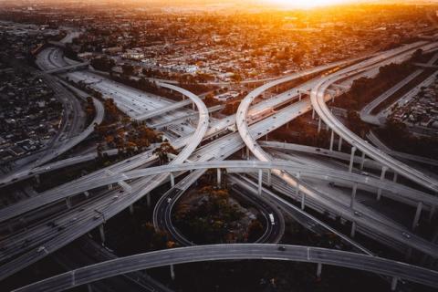 Road junction, USA